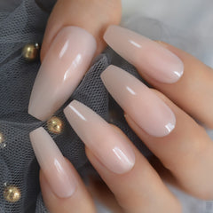 Nude Extra Long Fake Nails (24 pcs)