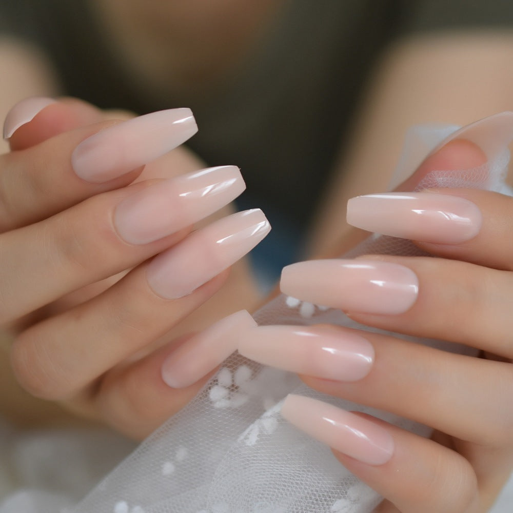 Nude Extra Long Fake Nails (24 pcs)