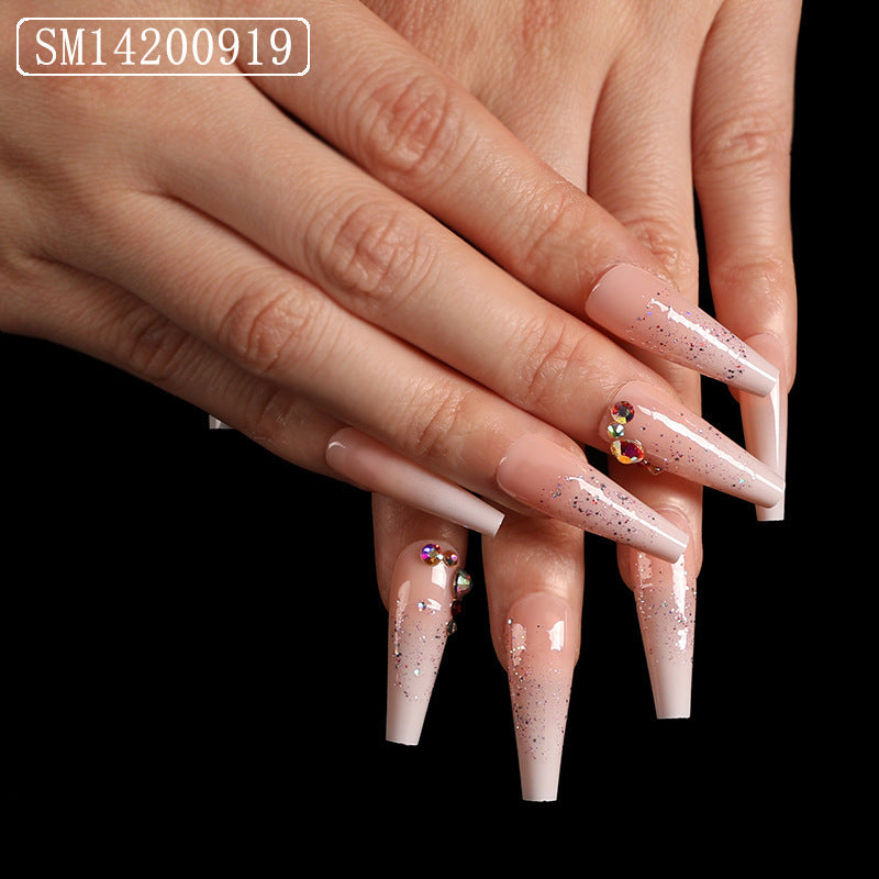 Assemble Ballet Nails, Trapezoidal Coffin, Fake Nails