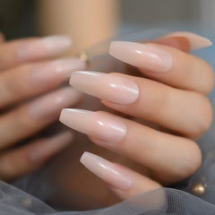 Nude Extra Long Fake Nails (24 pcs)