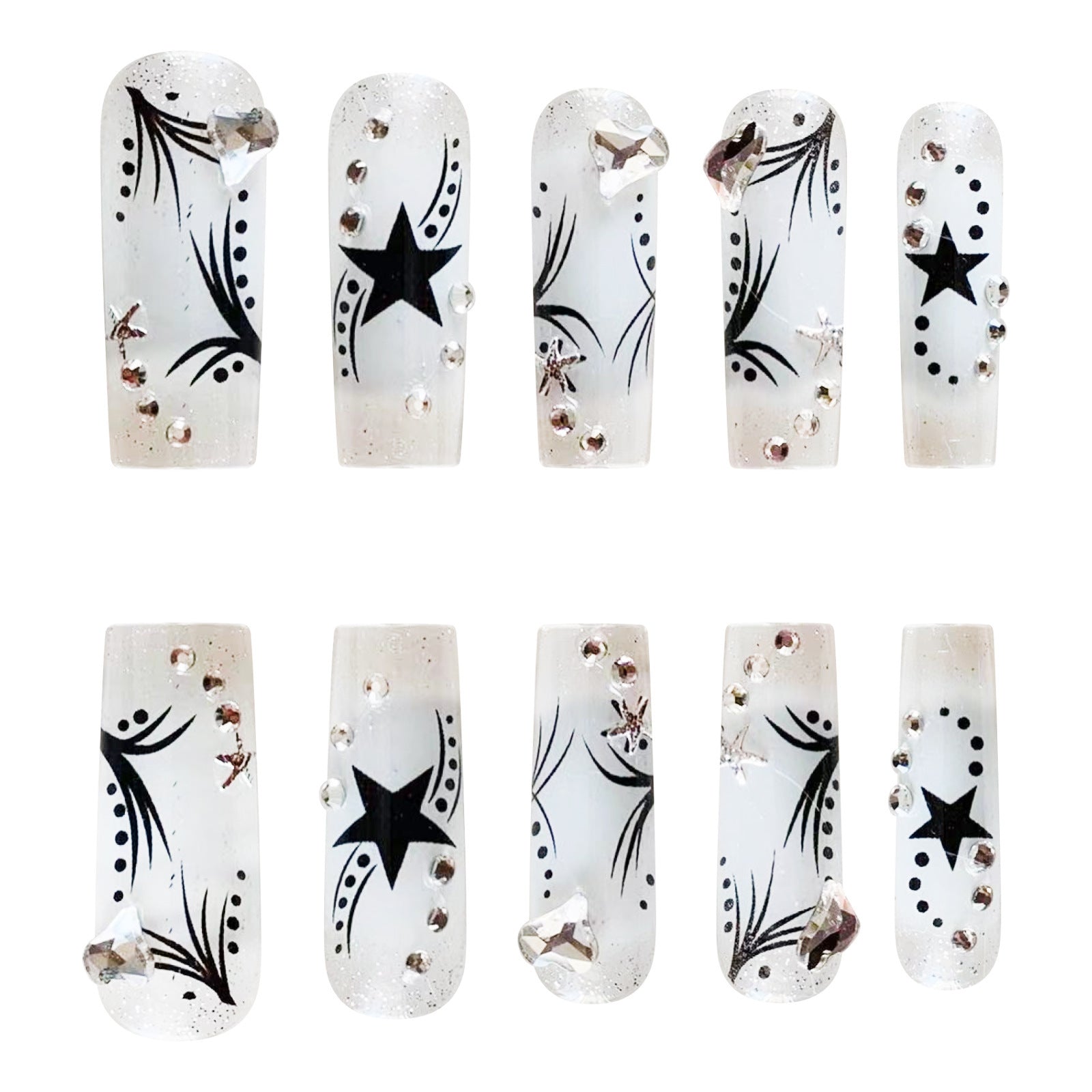 Women's Fashion Rhinestone Patch Nails (24 pcs)