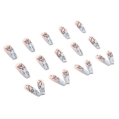 Smoke Black Gradient Fake Nails (24 pcs)